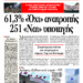 61,3% «Όχι» ανατροπής – 251 «Ναι» υποταγής