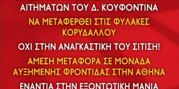 Κοινή παρέμβαση αριστερών οργανώσεων για τον Δ. Κουφοντίνα