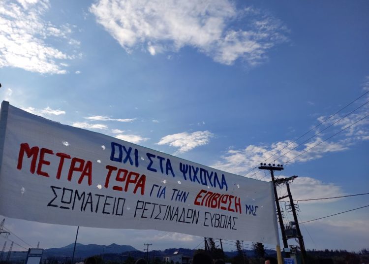 Μεγάλο και μαχητικό συλλαλητήριο στη Στροφυλιά στην Εύβοια (φωτογραφίες-βίντεο)