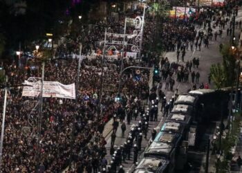 Η πορεία της πορείας του Πολυτεχνείου κόντρα στην υποταγή