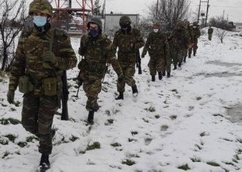 Ασκήσεις σε πολικό ψύχος στον Λαγό Έβρου