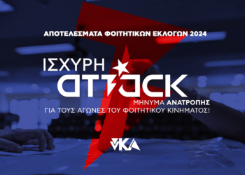 νΚΑ για τα αποτελέσματα των φοιτητικών εκλογών: Ισχυρή Attack, μήνυμα για τους αγώνες του φοιτητικού κινήματος
