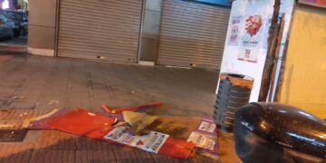 ΑΝΤΑΡΣΥΑ Γαλατσίου: Καταγγελία για καταστροφή εκλογικού περιπτέρου από φασιστοειδή (εικόνες)