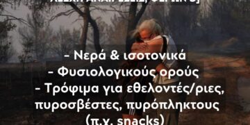 Λέσχη Αναιρέσεις: Συγκέντρωση ειδών πρώτης ανάγκης για τους πυρόπληκτους