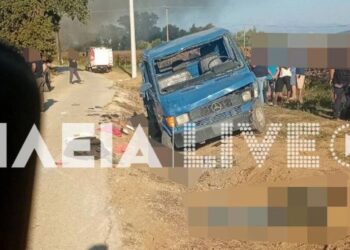 Ηλεία: Δύο νεκροί και 9 τραυματίες εργάτες γης από ανατροπή φορτηγού – Πάνω από 13 άτομα επέβαιναν στην καρότσα