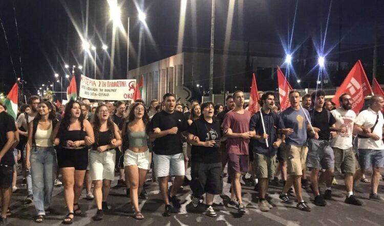 Μαζικές κινητοποιήσεις αλληλεγγύης στην Παλαιστίνη σε Αθήνα και Θεσσαλονίκη