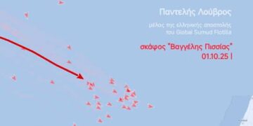 Μήνυμα Παντελή Λούβρου από το σκάφος “Βαγγέλης Πισσίας”: Ό,τι κι αν κάνουν οι ισχυροί, στο τέλος οι λαοί θα τους ανατρέψουν!