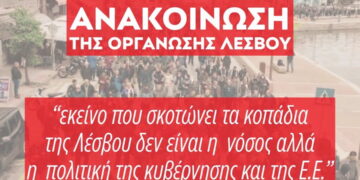 Κομμουνιστική Απελευθέρωση: Αυτό που σκοτώνει τα κοπάδια της Λέσβου δεν είναι η νόσος αλλά η πολιτική κυβέρνησης-ΕΕ