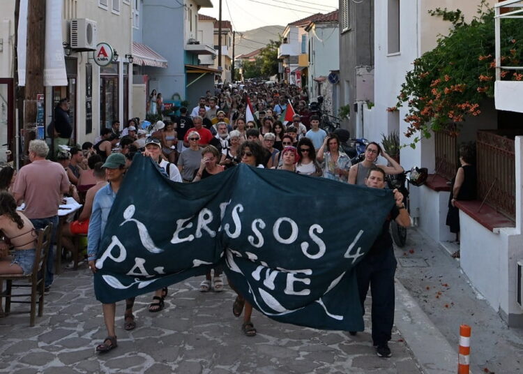 Μυτιλήνη, Ερεσός, Πλωμάρι φώναξαν: «Έξω οι γενοκτόνοι από τα νησιά μας»!